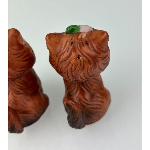 Vintage Anthropomorphic Brown Cats Set of 2 Salt & Pepper Shakers Korea Cute - Picture 9 of 16